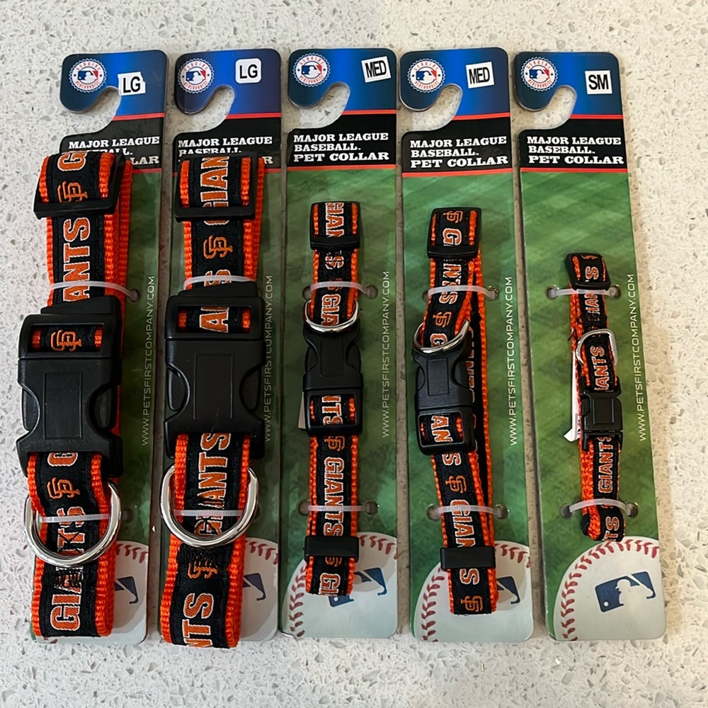 SF Giants Baseball Pet Collars